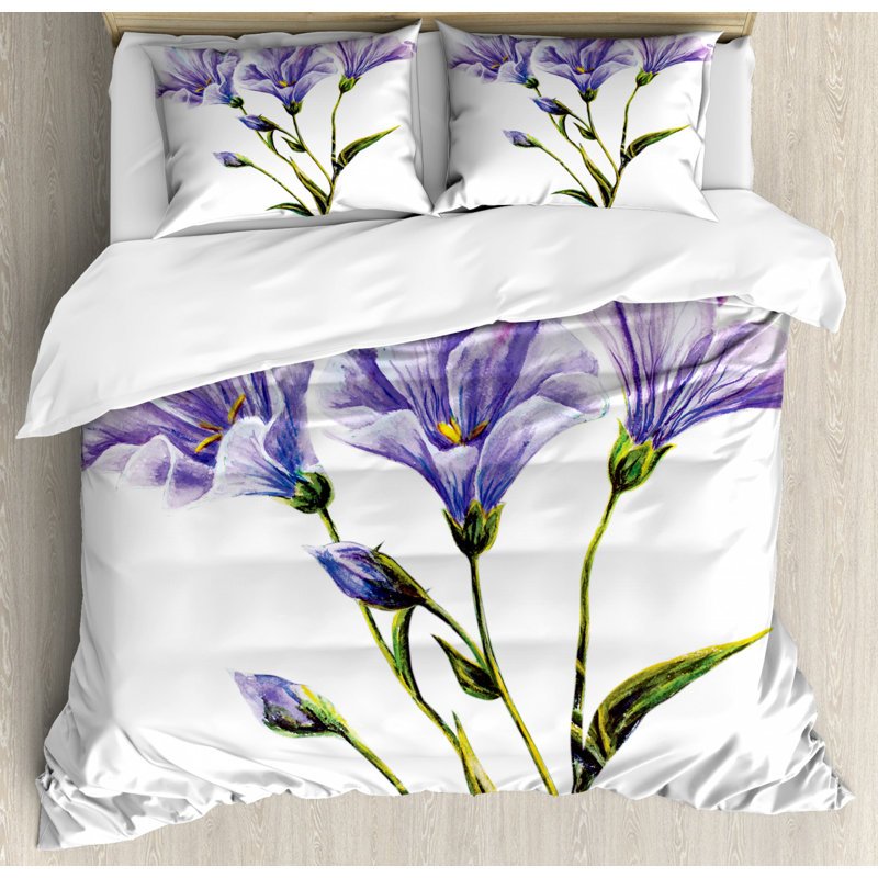 East Urban Home Watercolor Flower Duvet Cover Set Wayfair